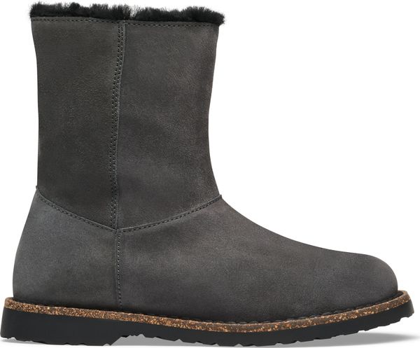 Uppsala Zip Shearling Velour Leather Charcoal