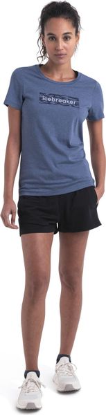 Women Merino Central Classic Short Sleeve Tee Glacial Flow Logo