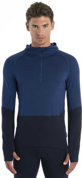 Men Merino 200 Sonebula Long Sleeve Half Zip Hood