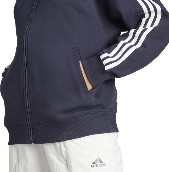 Essentials 3-STRIPES French Terry Oversized Full Zip Hoodie