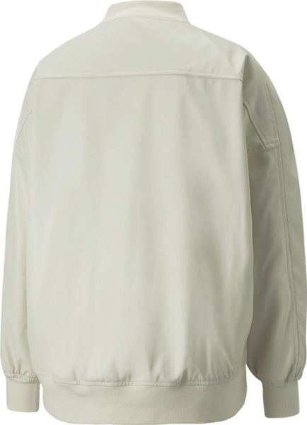 T7 Oversized Faux Leather Bomber