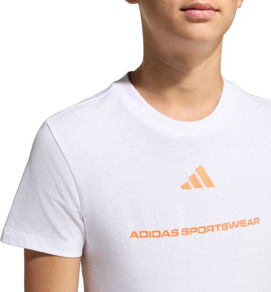Adidas Boys Slogan Single Jersey T-shirt