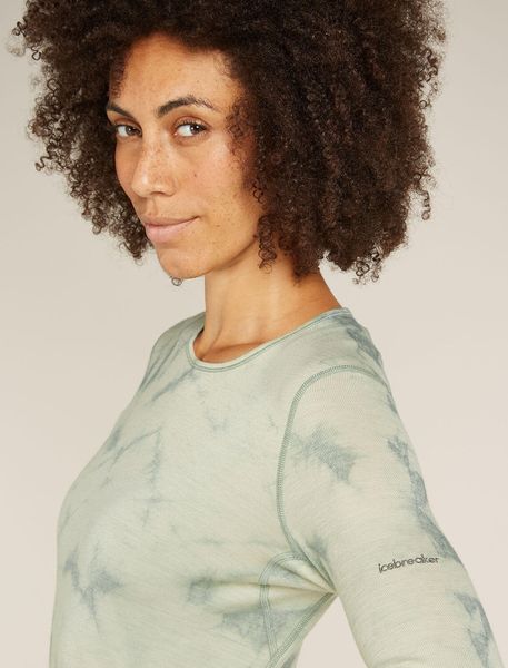 Women Merino 200 Oasis Long Sleeve Crewe Cloud Dye