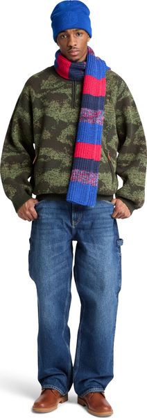 Mens Camo 1/4 Zip Sweater