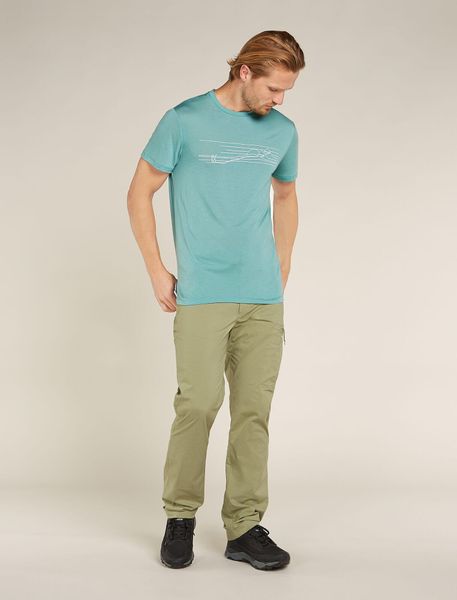 Men Merino Blend Core Short Sleeve Tee Ski Stripes
