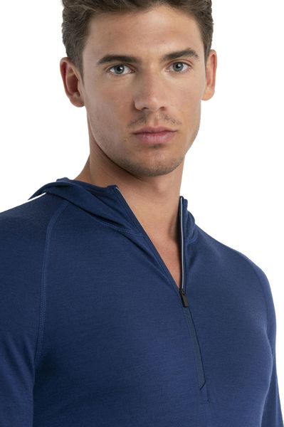 Men Merino 200 Sonebula Long Sleeve Half Zip Hood