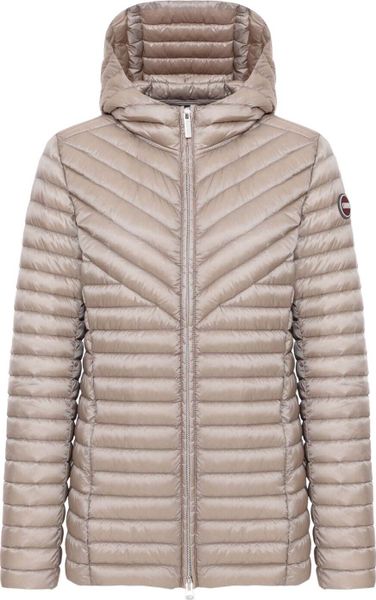 Hoodie Quilted Jacket, Natural Down Light Weight
