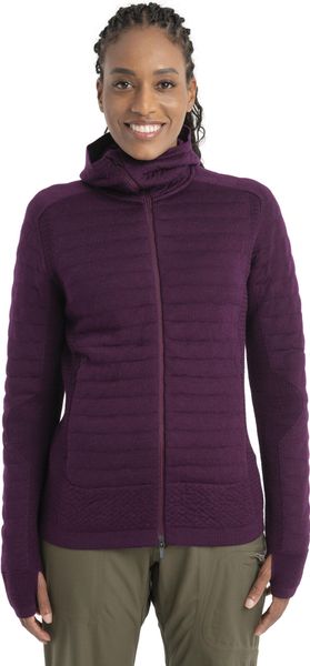 W Mer Tencel Zoneknit Long Sleeve Zip Hoodie