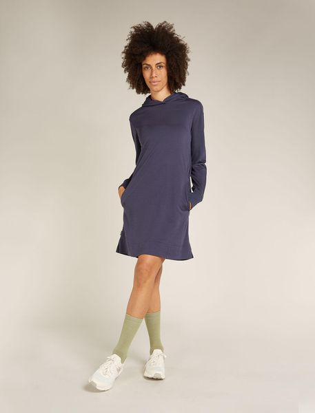 Women Merino Blend 200 Crush Long Sleeve Dress