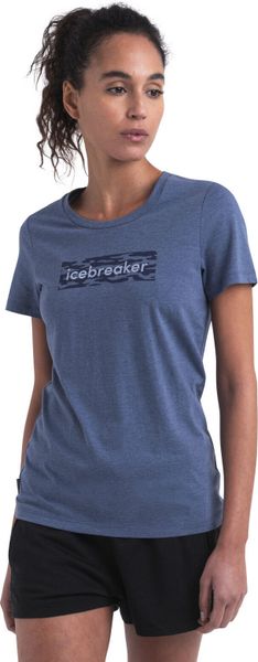 Women Merino Central Classic Short Sleeve Tee Glacial Flow Logo