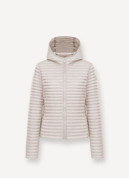 Quilted Jacket With Hood, Natural Down Light Weight