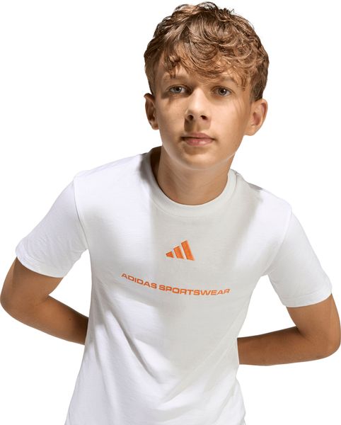 Adidas Boys Slogan Single Jersey T-shirt
