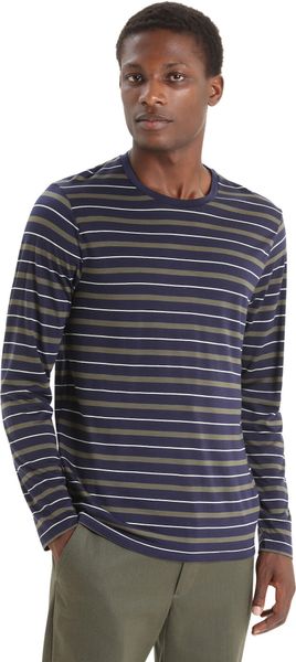 Men Wave Long Sleeve Tee Stripe