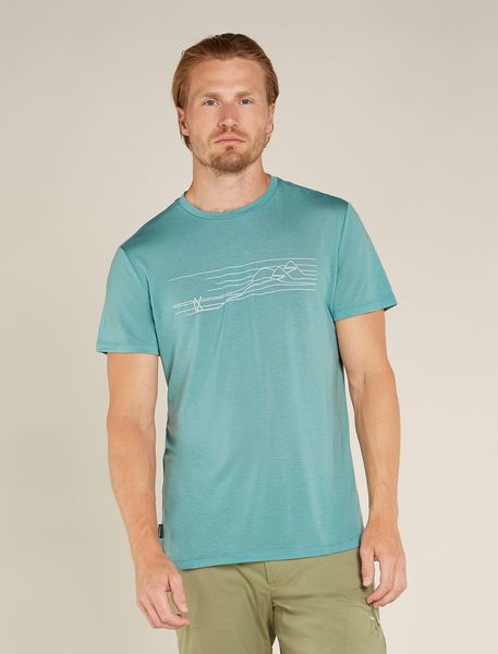 Men Merino Blend Core Short Sleeve Tee Ski Stripes