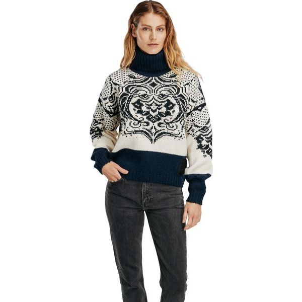 Dale of Norway Blomdalen Fem Sweater offwhite black navy (A00) L 95821-A00-L