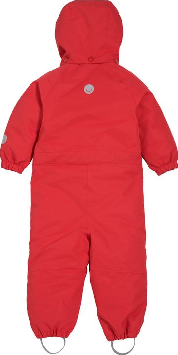 Roter Viking-Kinder-Schneeanzug von hinten mit Kapuze